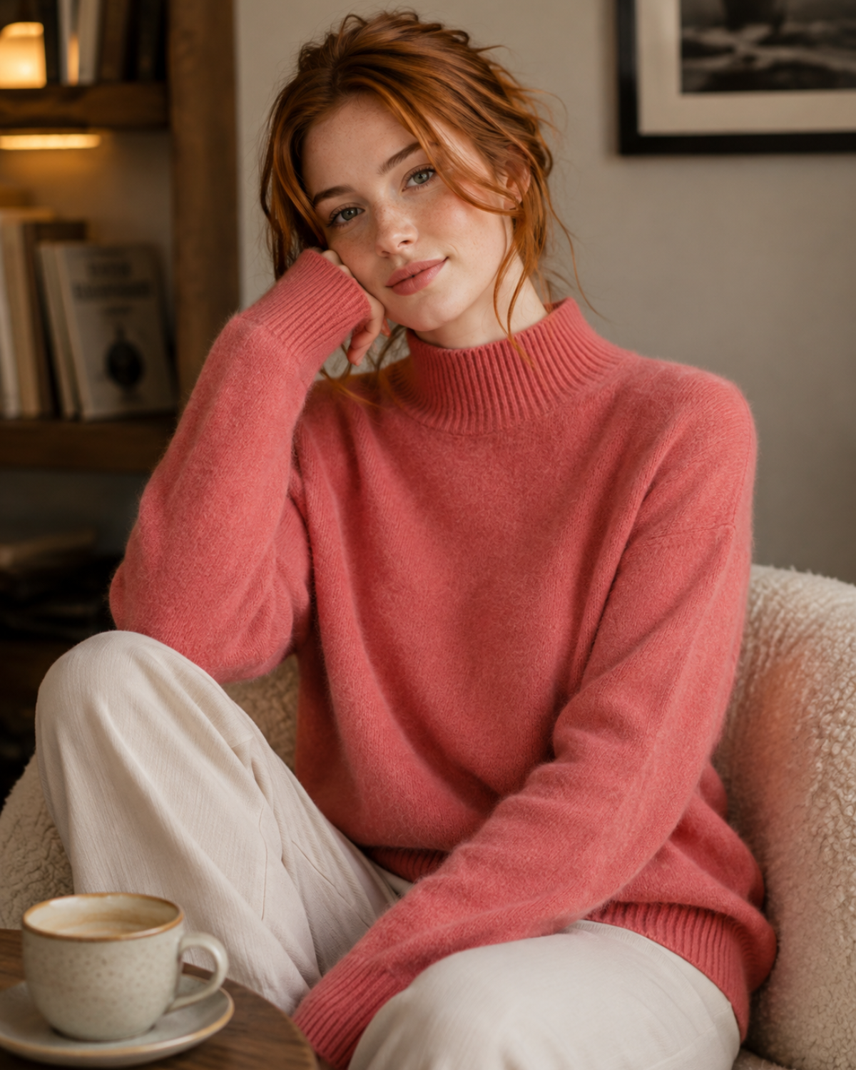 Isabella Soft Knit Mock Neck Sweater