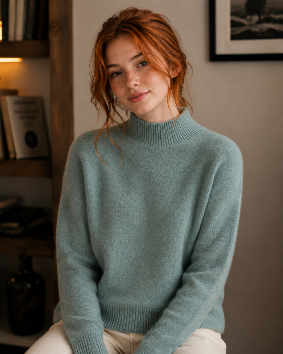 Isabella Soft Knit Mock Neck Sweater