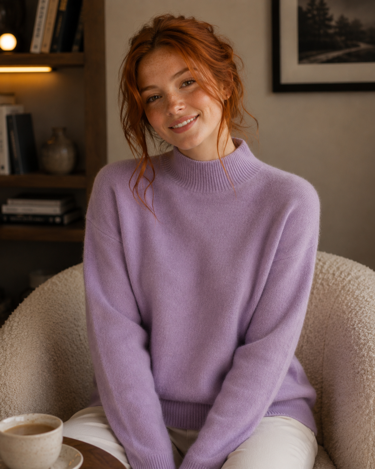 Isabella Soft Knit Mock Neck Sweater
