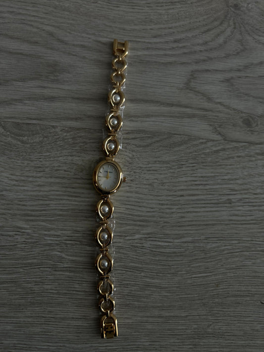 Relógio Feminino Dourado Elegante aço inoxidável