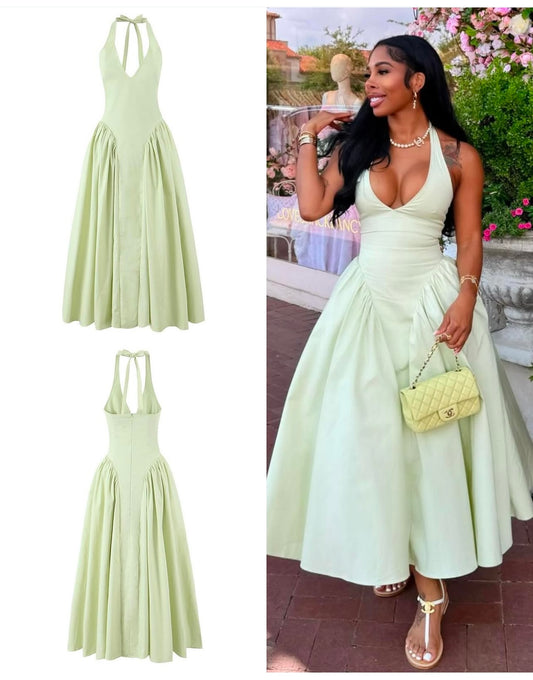 Vestido sem costas elegante