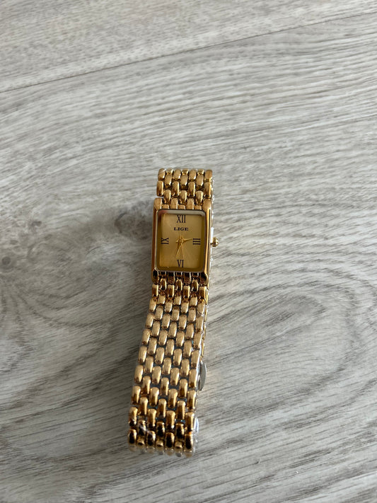 Relógio Feminino Dourado Elegante aço inoxidável