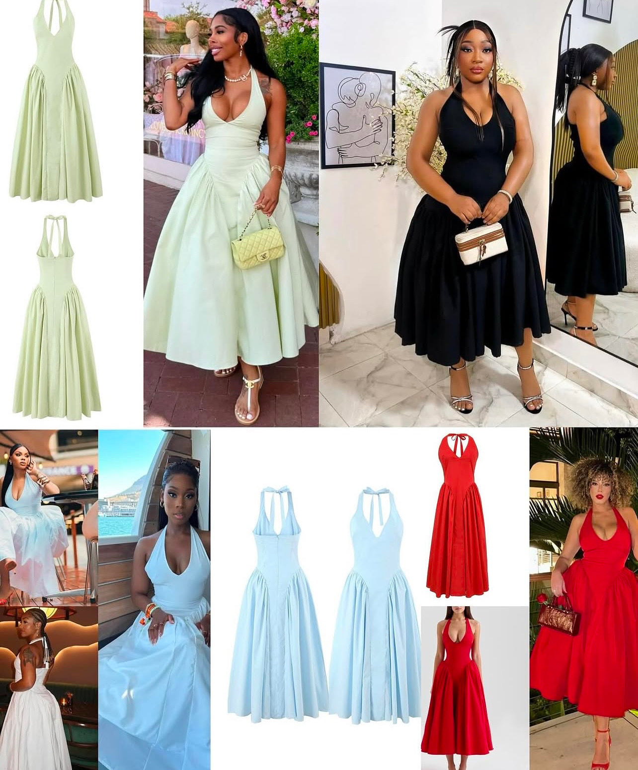 Vestido sem costas elegante